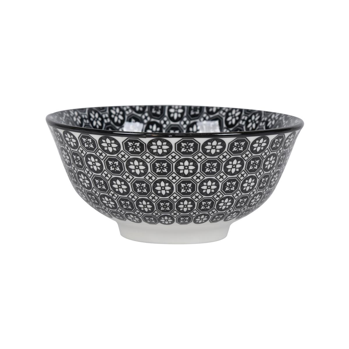 Miska na cerálie SHIVA - čierna/biela, Lifestyle, keramika (15,5/7cm) - Mömax