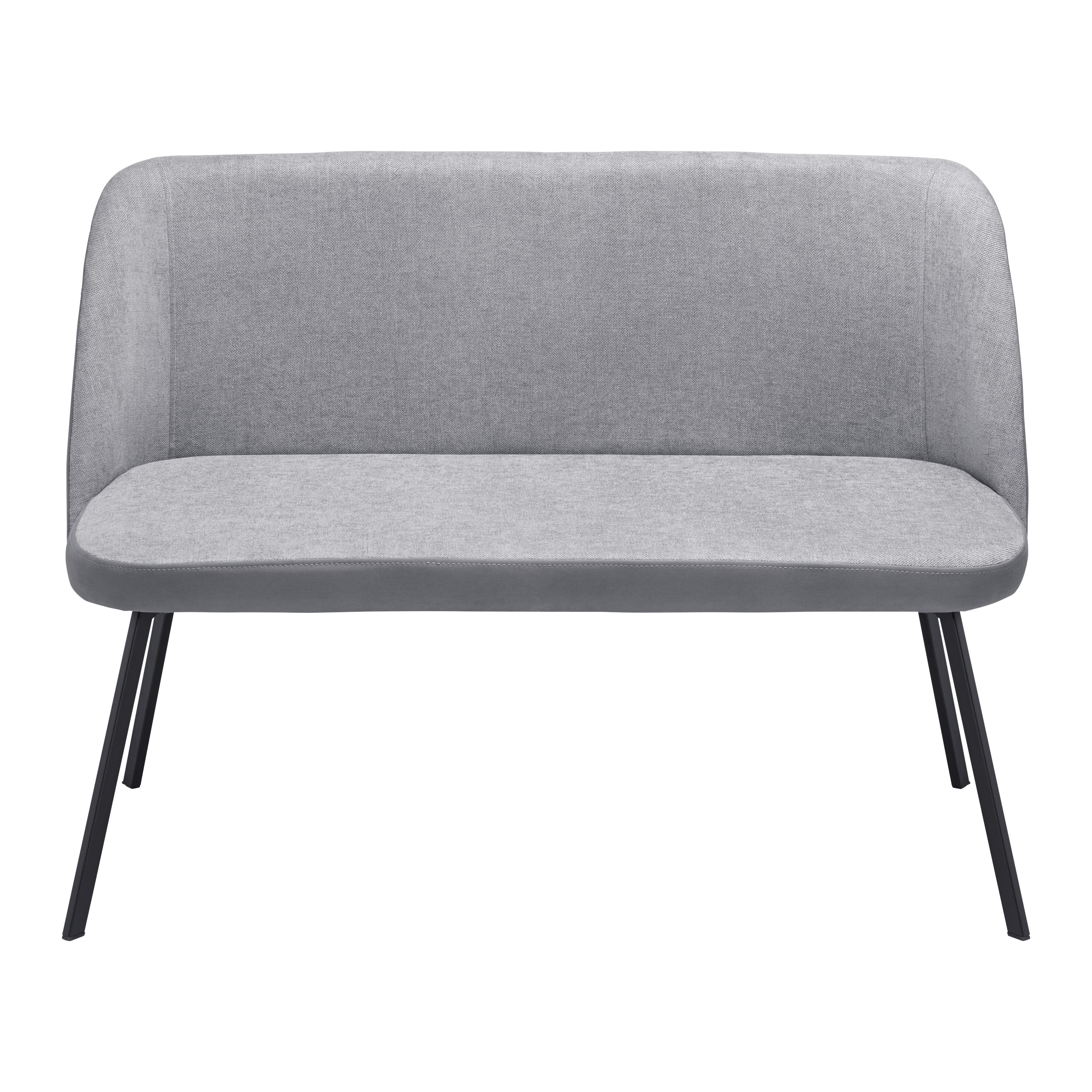 Lavice Danielle Šedá - šedá/černá, Moderní, kov/dřevo (115/82,5/60cm) - Bessagi Home