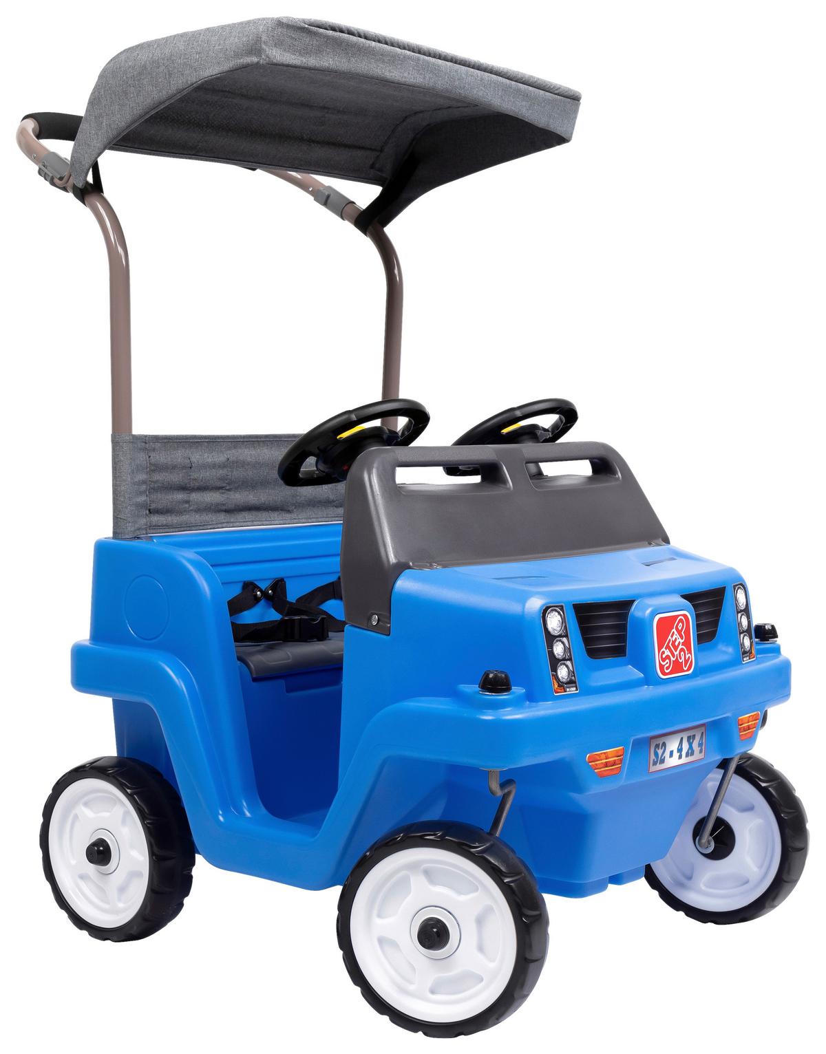 Kinderauto Blau BxHxT: ca. 63,5x99,1x88,9 mit Dache - Blau, KONVENTIONELL, Kunststoff (63,5/99,1/88,9cm) - Ambia Garden