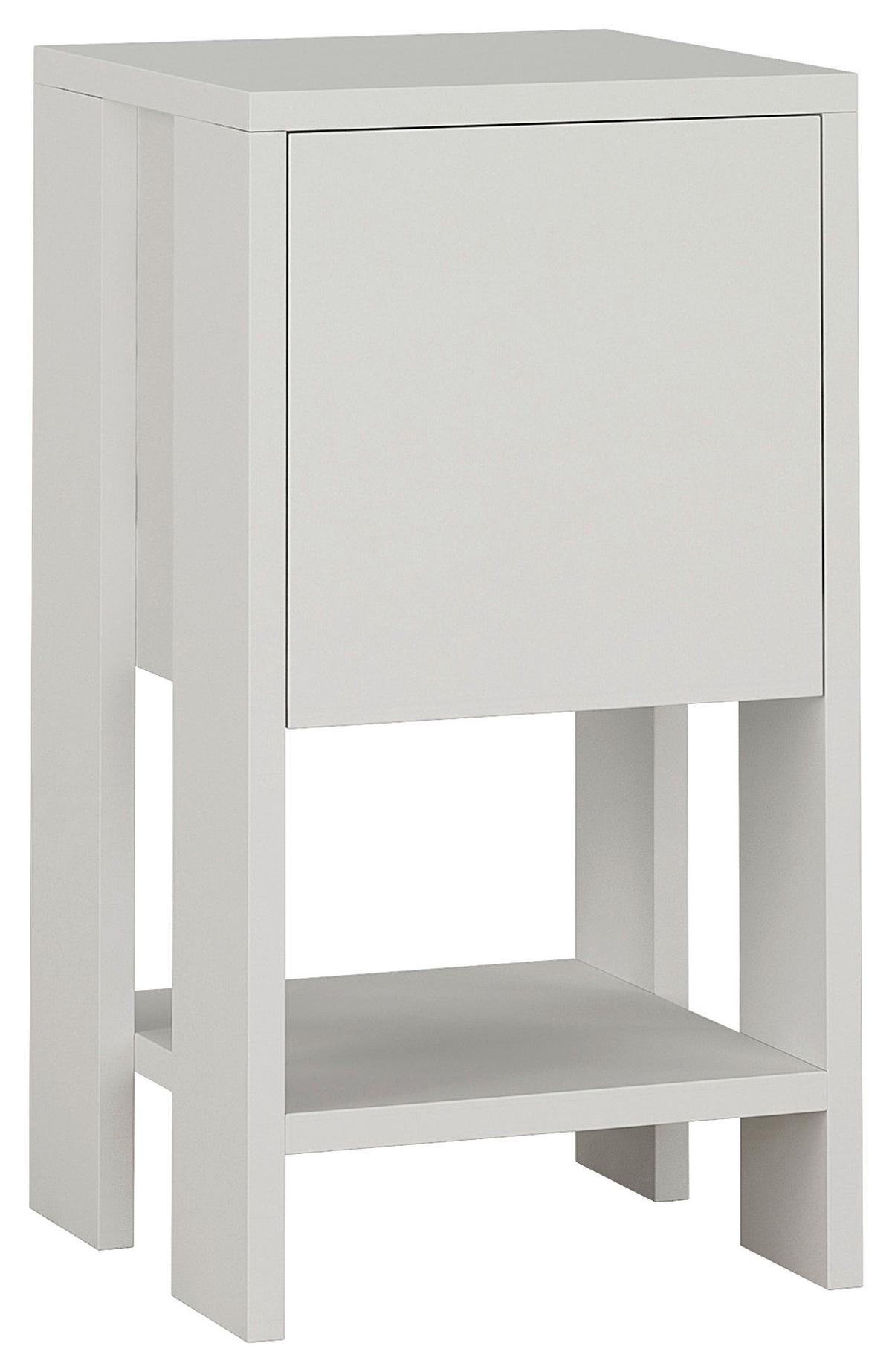 Nočný stolík EMA biely - biela, Design, kompozitné drevo (30/55/30cm) - Livetastic