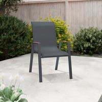 ZAHRADNÍ ŽIDLE DENI 1 - přírodní barvy/antracitová, Basics, kov/textil (54/90/76cm) - Mömax