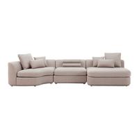 Sedacia súprava Anna béžová - biela/béžová, Modern, drevo/textil (360/71/134cm) - Bessagi Home