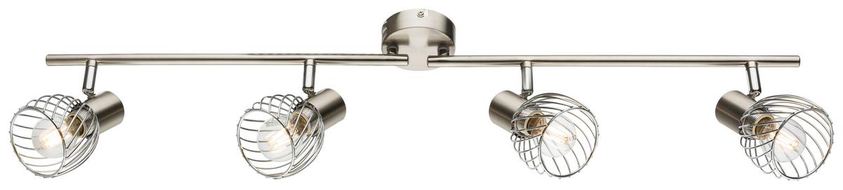 Strahler Sina 4-Flammig verstellbar L: 80 cm - Chromfarben, Trend, Metall (80/14,5cm) - Globo