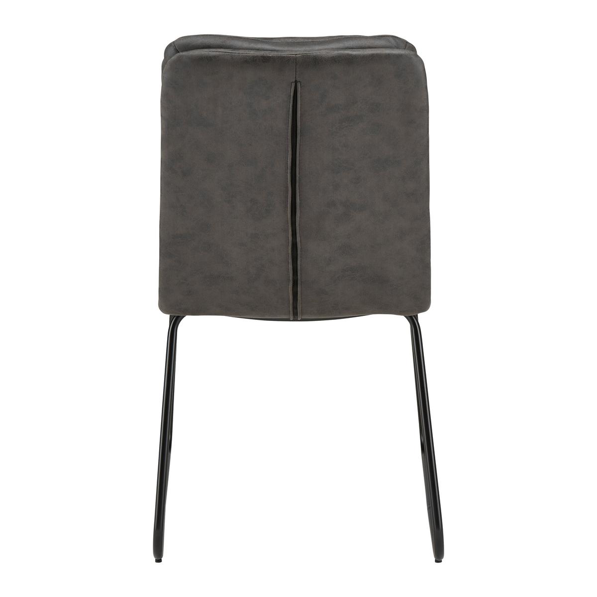 Jídelní židle KONA tmavě šedá - černá/tmavě šedá, Moderní, kov/textil (48/90/65cm) - Bessagi Home