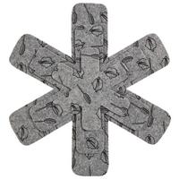 Serpenyővédő Tassilo - fekete/szürke, Konventionell, textil - Luca Bessoni