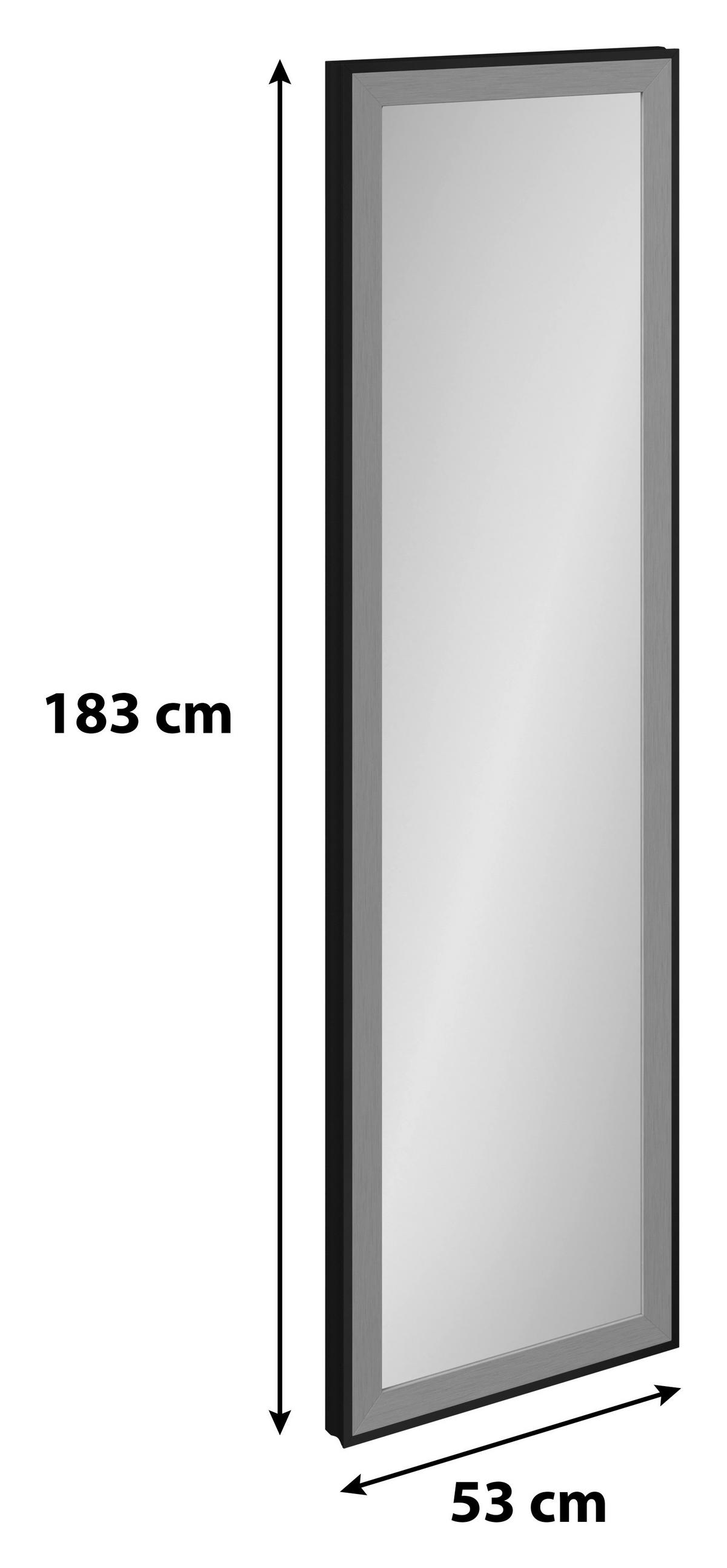 Spiegel Bianka Schwarz/Goldfarben B: 183 cm - Goldfarben/Schwarz, MODERN, Glas/Holzwerkstoff (183/53cm)