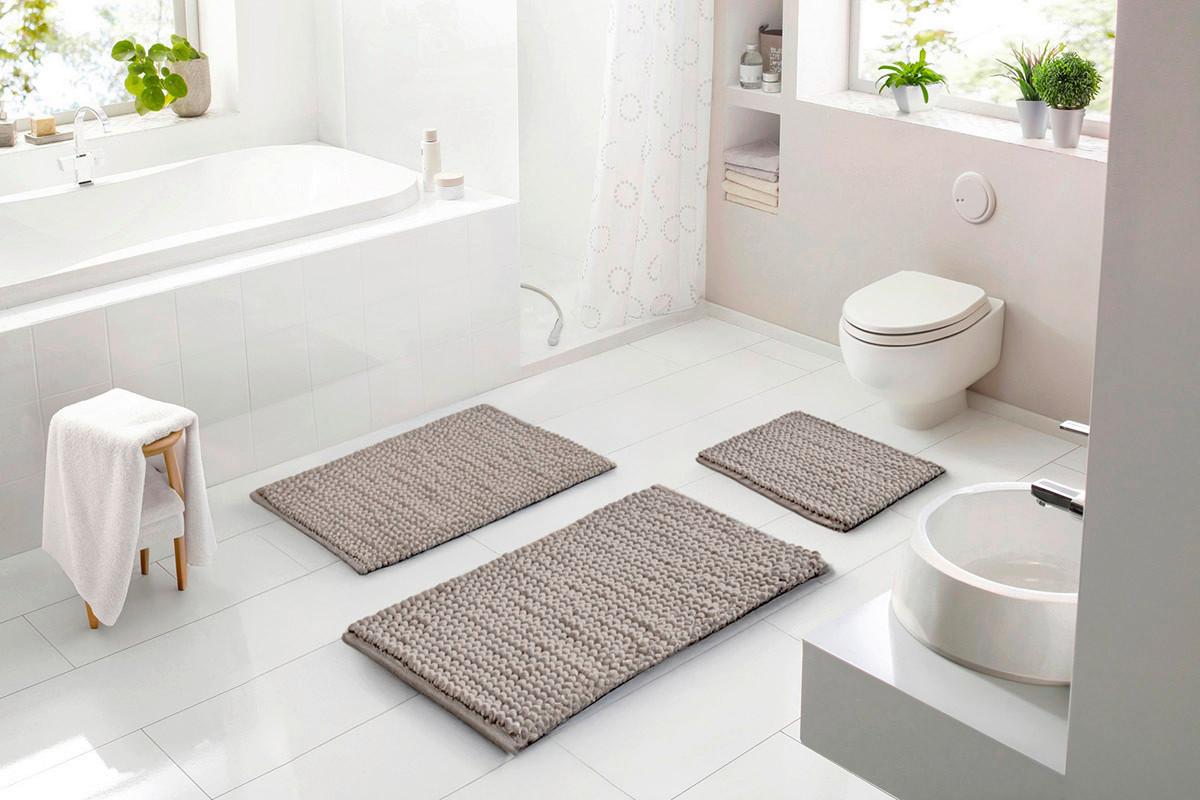 BADEMATTE PUNTO UNO - Taupe, Basics, Textil (60/100cm) - Grund