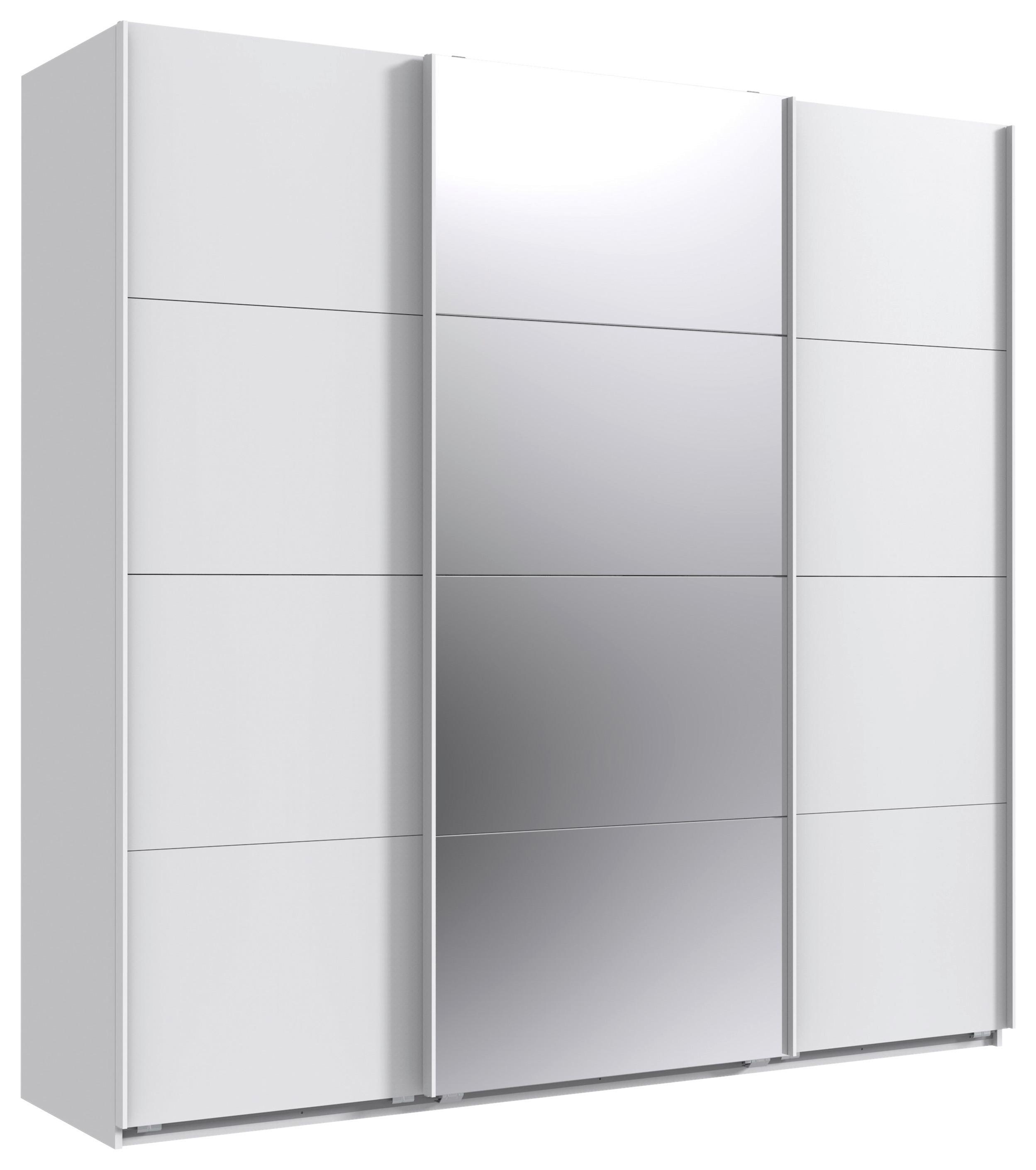 Schwebetürenschrank Norderstedt - Weiß, MODERN, Glas/Holzwerkstoff (225/236/64cm) - MID.YOU