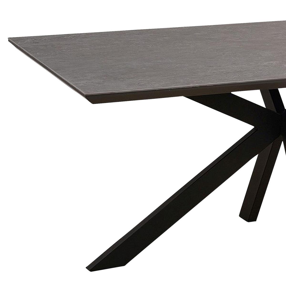 Esstisch Steve 1 180x90 Cm Schwarz - Schwarz, MODERN, Keramik/Holzwerkstoff (180/76/90cm)