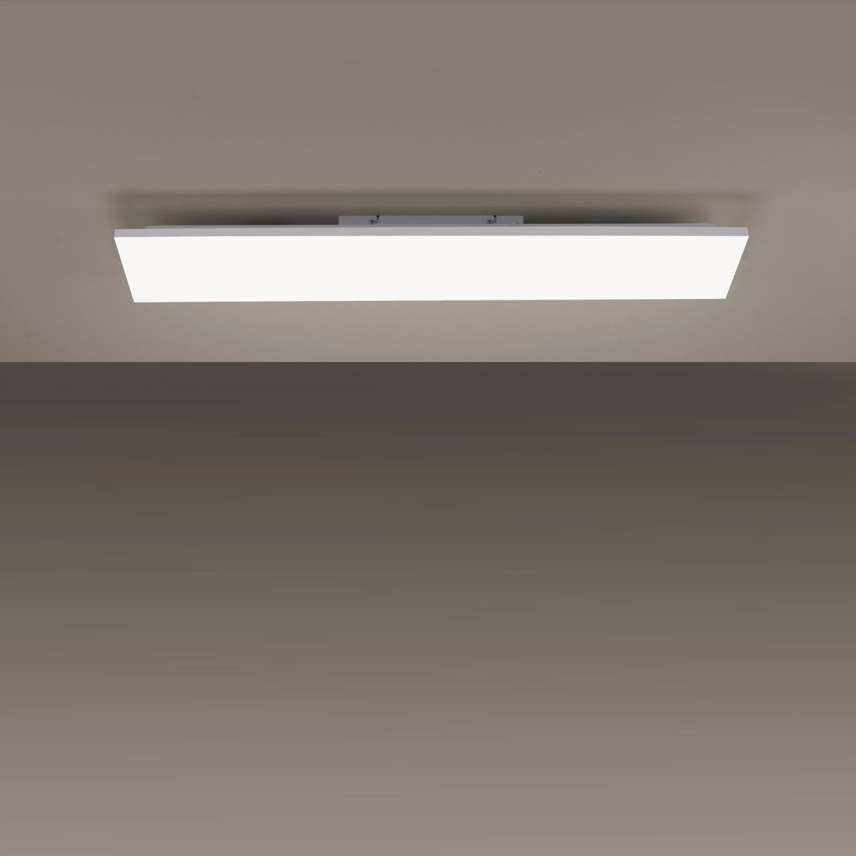 LED-Deckenleuchte Gustav L: 100 cm mit Farbwechsler - Weiß, Design, Kunststoff/Metall (100/25/6,2cm)