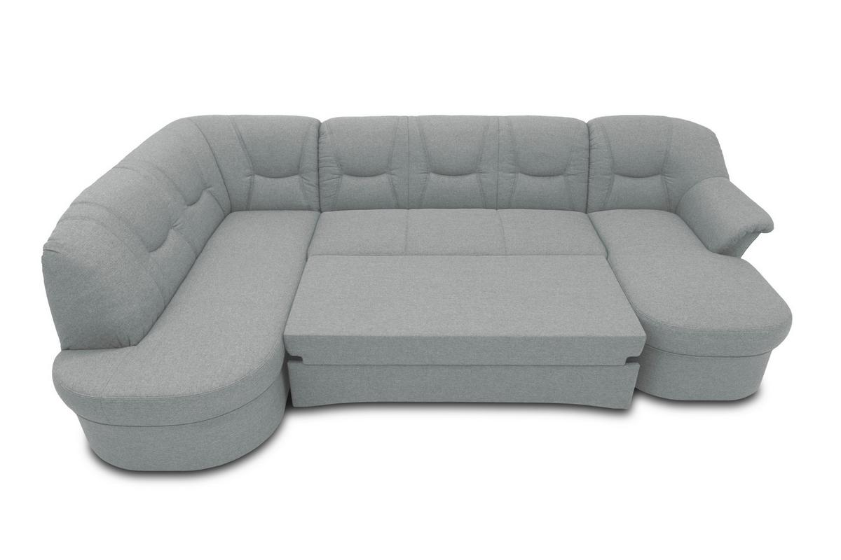 Wohnlandschaft Sarafina Mintgrau - Mintgrau/Schwarz, KONVENTIONELL, Textil (180/295/146cm) - MID.YOU
