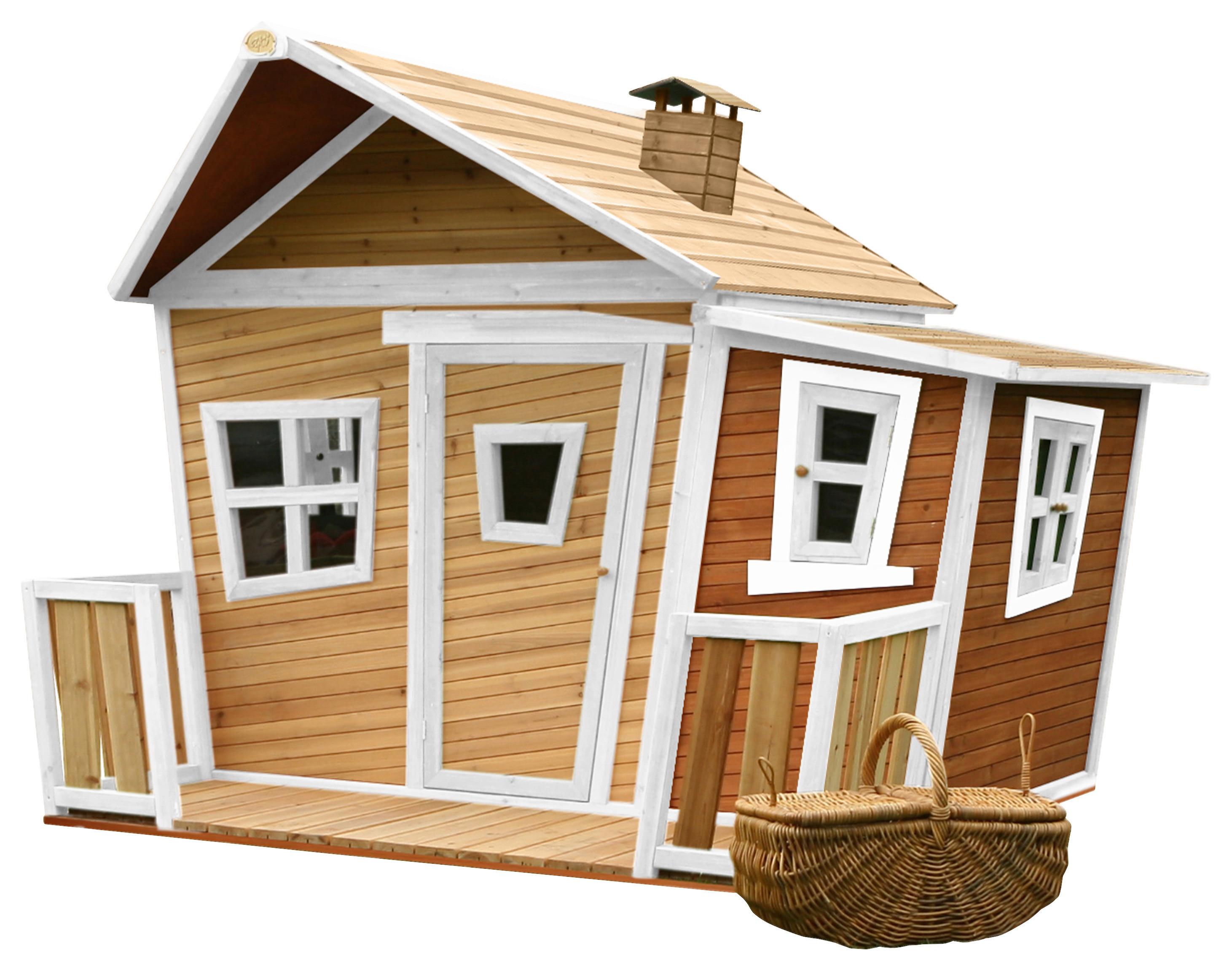 Spielhaus A030.107.01 - Braun/Weiß, KONVENTIONELL, Holz (220/174/193cm) - Ambia Garden