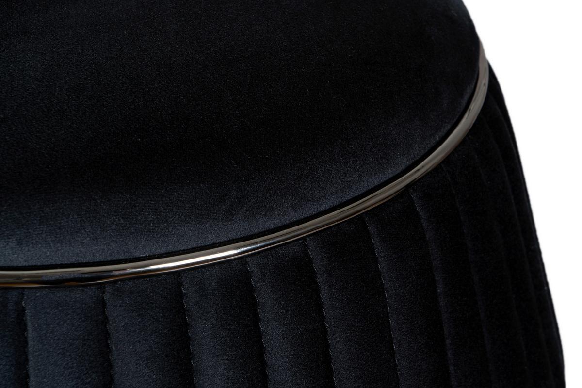 Hocker Doric 225 Schwarz D: 51,5 Cm - Graphitfarben/Schwarz, Design, Textil (51,5/53cm) - Kayoom
