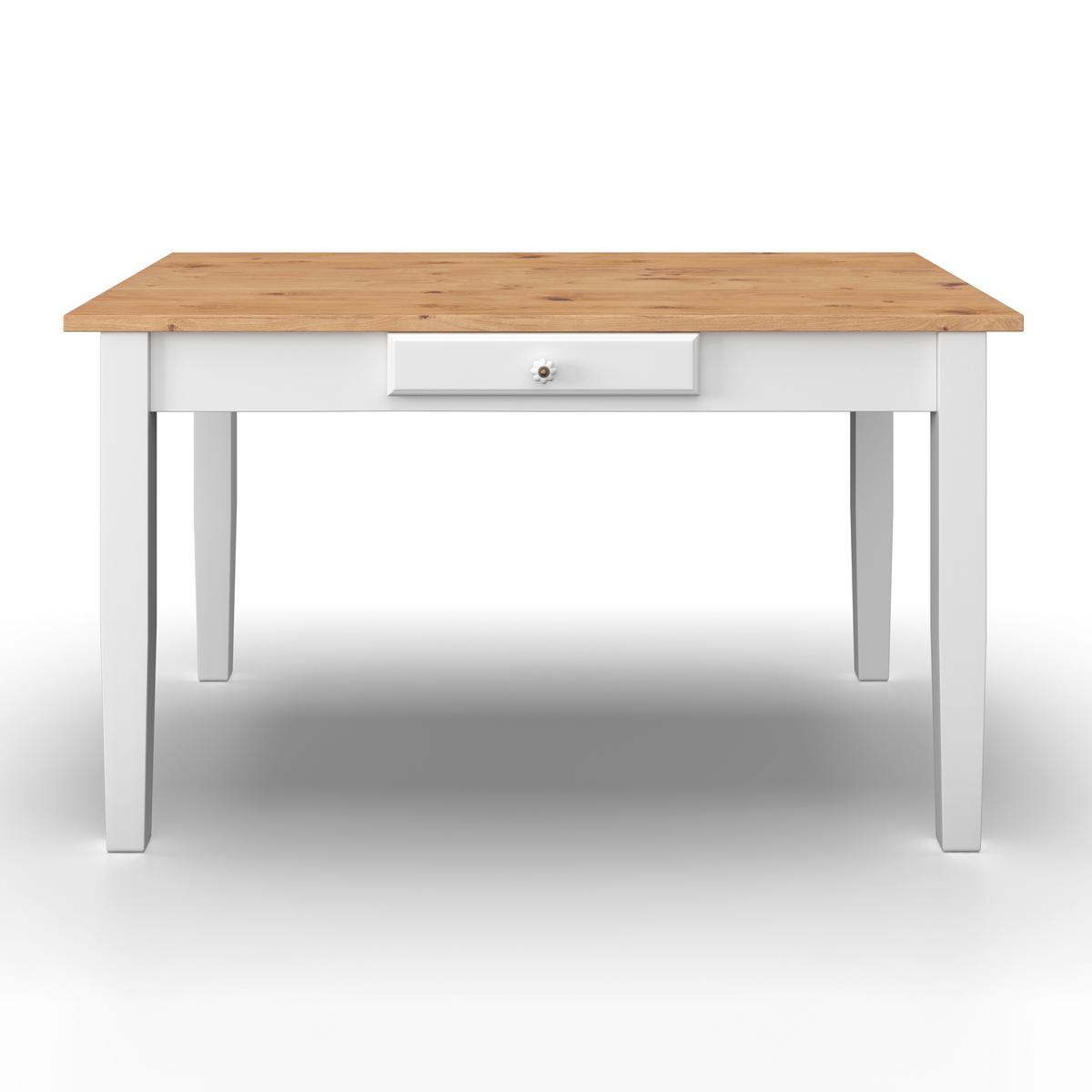 Jídelní stůl CAMDEN CAMDEN 140x90 - bílá/barvy borovice, Moderní, dřevo/kompozitní dřevo (140/79/90cm) - Bessagi Home