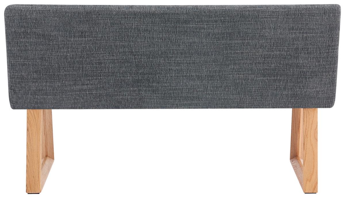 Sitzbank Linnea Eichefarben/D-Grau B: 140 cm - Dunkelgrau/Eichefarben, MODERN, Holz/Textil (140/82/61cm) - Livetastic