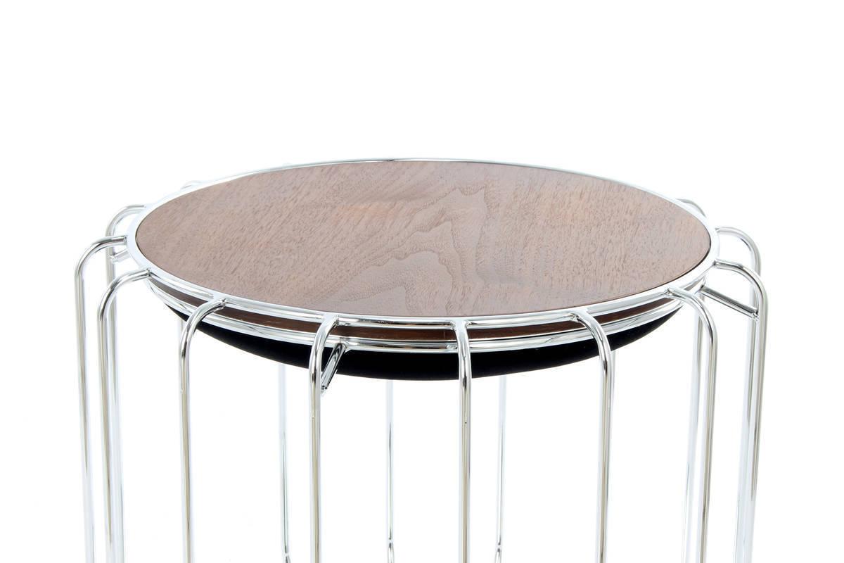 Beistelltisch/pouf 2 In 1 Comfortable Silber/schwarz - Silberfarben/Schwarz, Basics, Glas/Holzwerkstoff (50/50/45cm) - Kayoom
