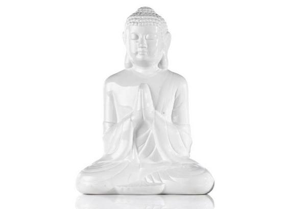 Buddha Buddha - bílá/zelená, Lifestyle, keramika (20cm) - Mömax modern living Buddha Buddha - bílá/zelená, Lifestyle, keramika (20cm) - Mömax modern living
