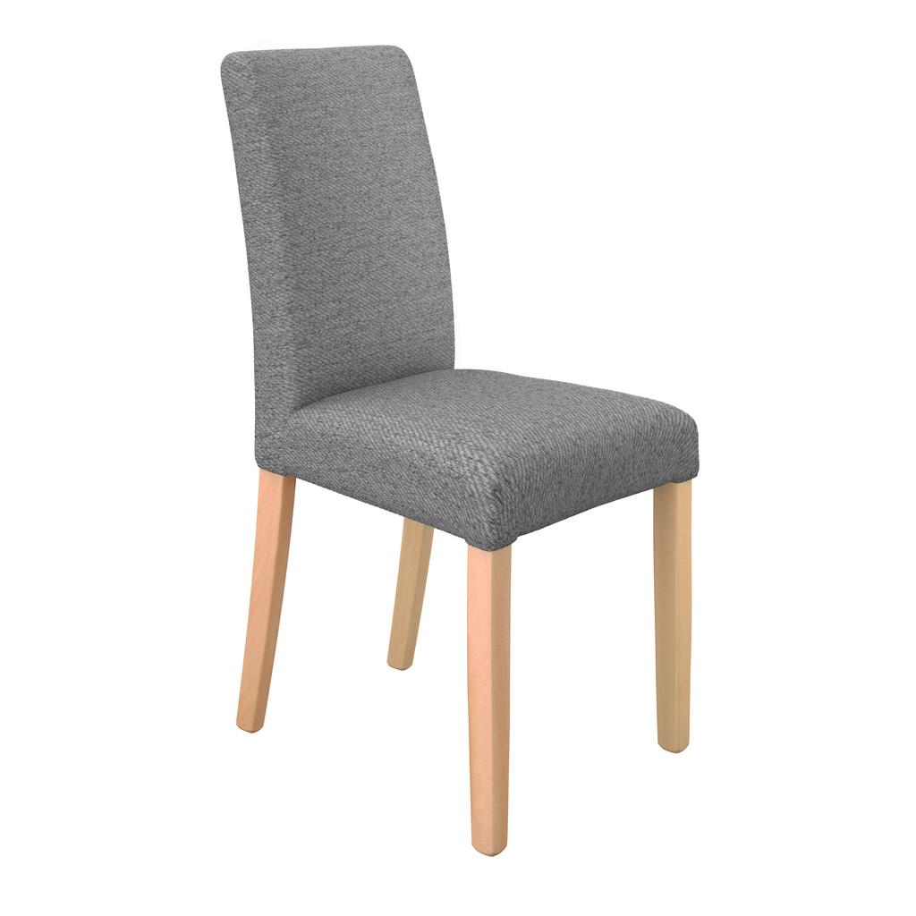 Stuhl Leipzig dunkelgrau Buche natur, B: 43,5 cm