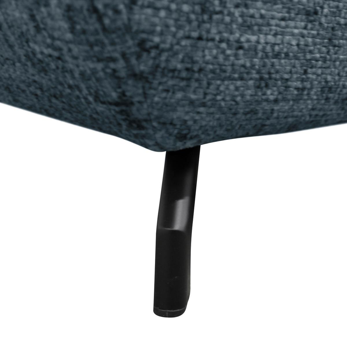 Ecksofa Imo Blau 274x201 cm - Blau/Schwarz, Design, Textil (274/201cm) - MID.YOU