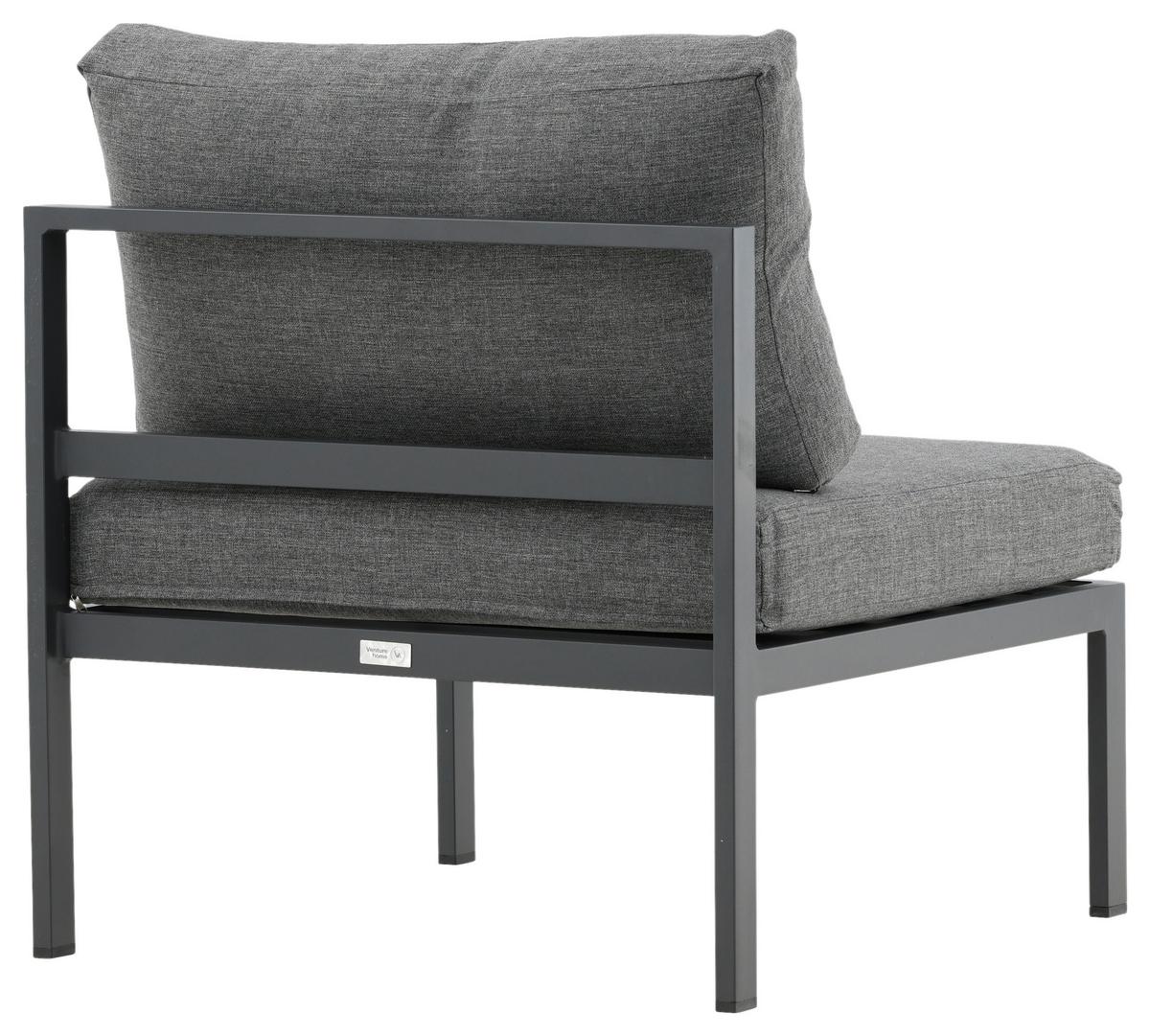 Loungesessel Copacabana - Schwarz/Grau, KONVENTIONELL, Metall (70/65/74cm) - Gardenson