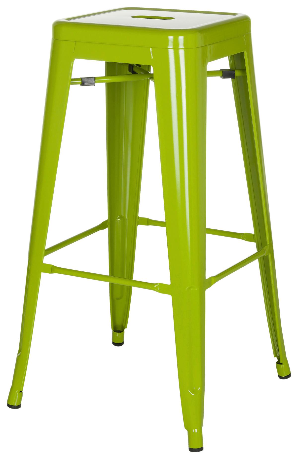 Barhocker Vantaggio High Stapelbar Grün Bis 150 Kg - Grün, Basics, Metall (44/77/44cm) - MID.YOU