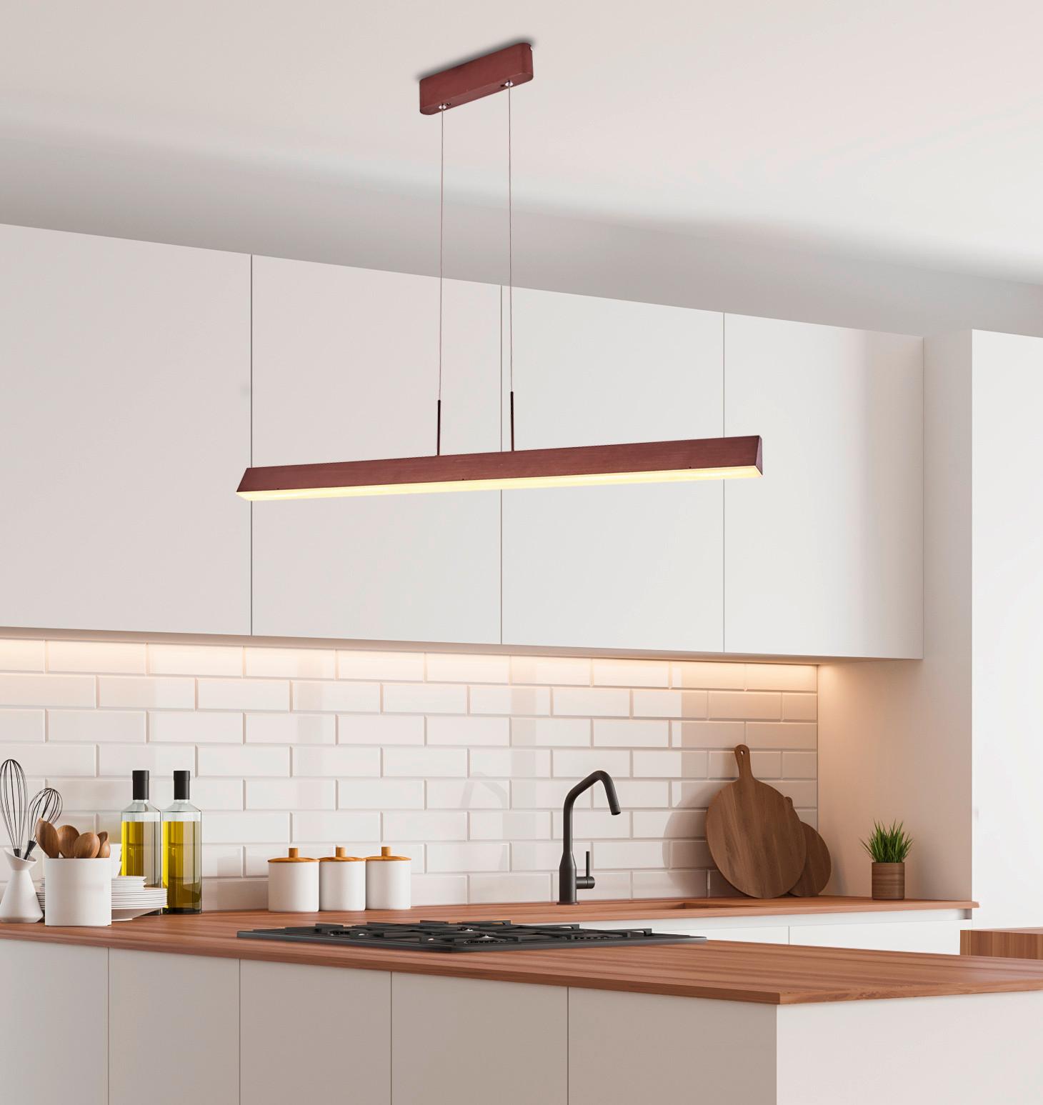 Led-pendelleuchte A0010-310 Coconut - Hellbraun, Design, Metall (100/4/150cm)