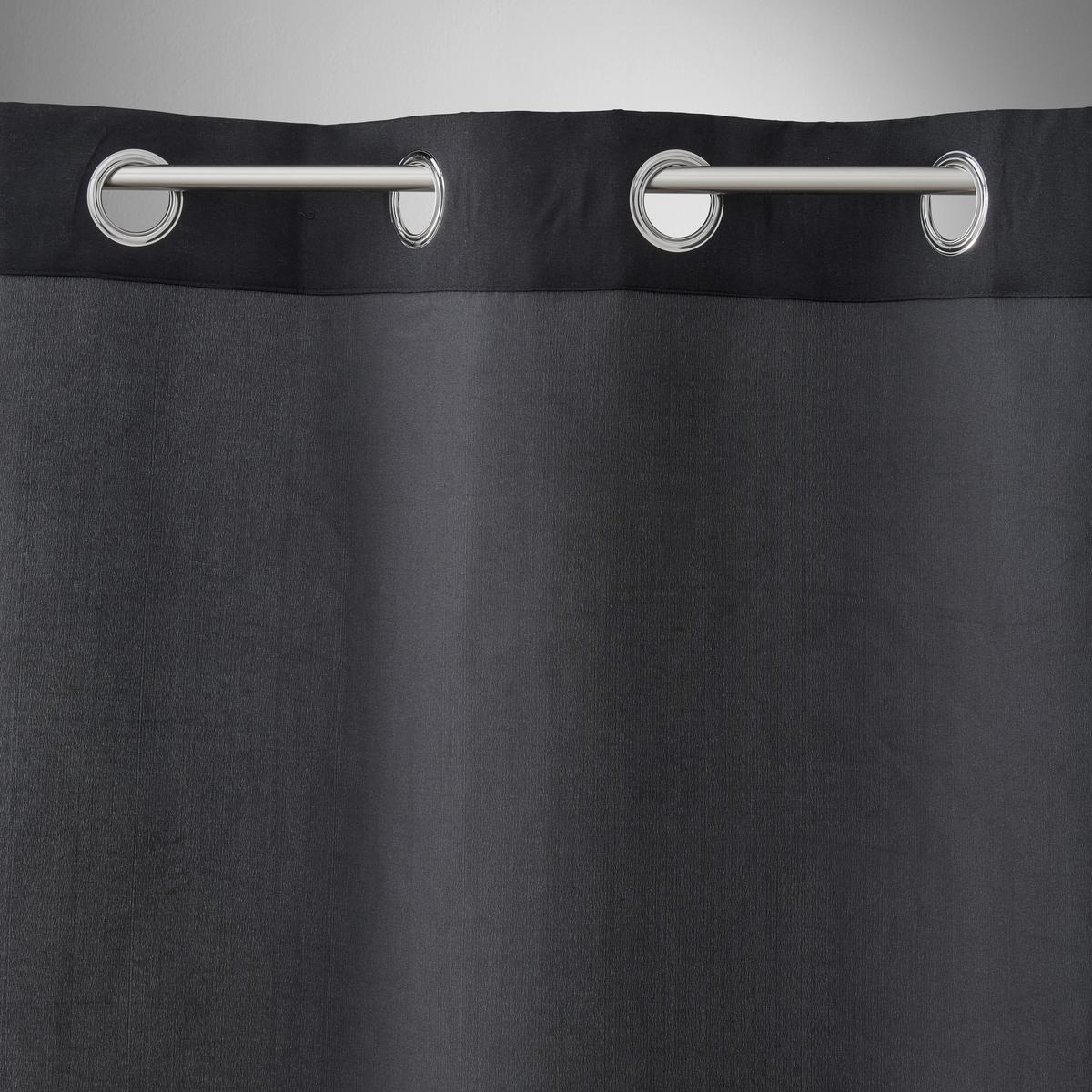 ZÁVĚS S OČKY ABBY, 140/235 cm - černá, Konvenční, textil (140/235cm) - Modern Living