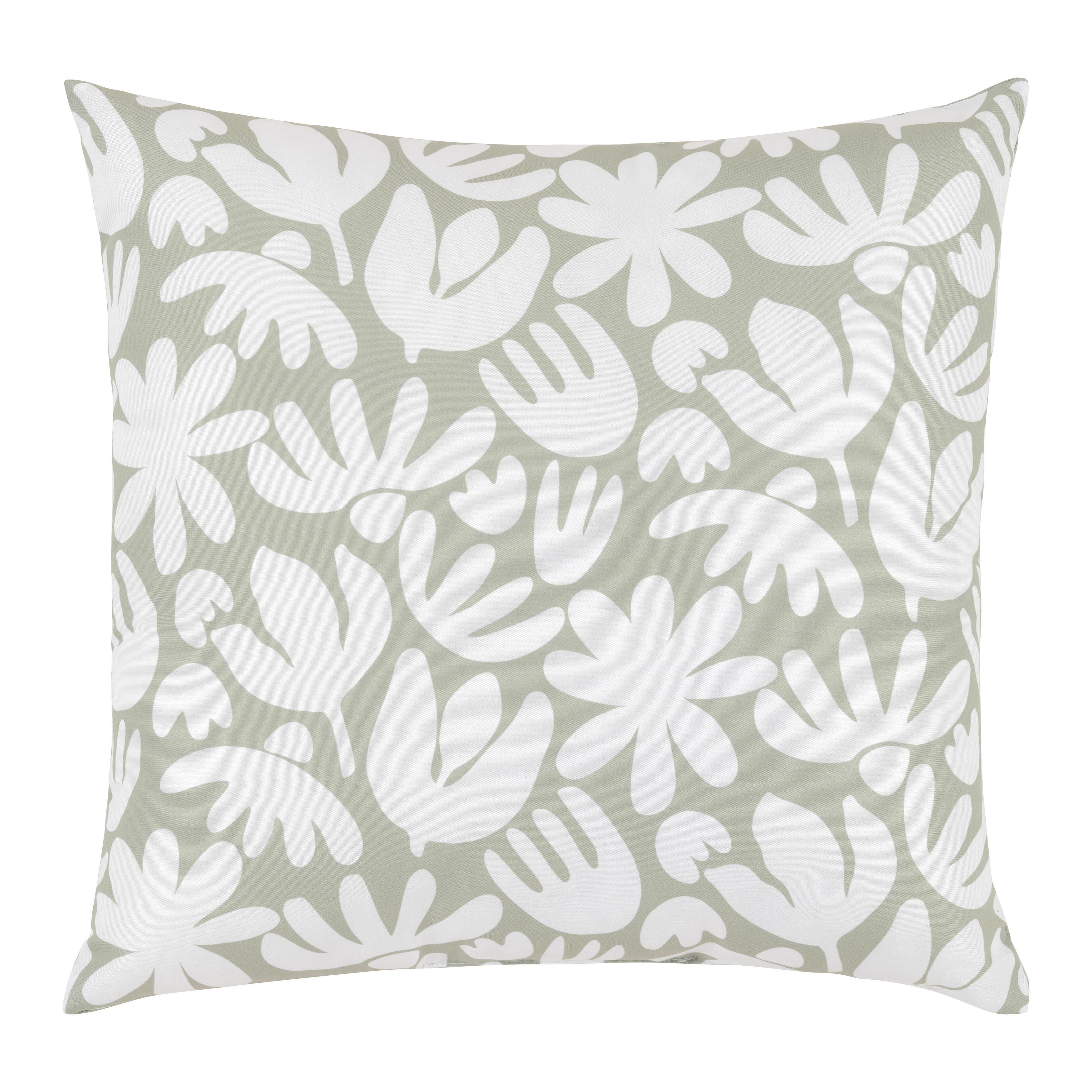 DEKORAČNÍ POLŠTÁŘ BETTY - bílá/šalvějově zelená, Konvenční, textil (40/40cm) - Mömax
