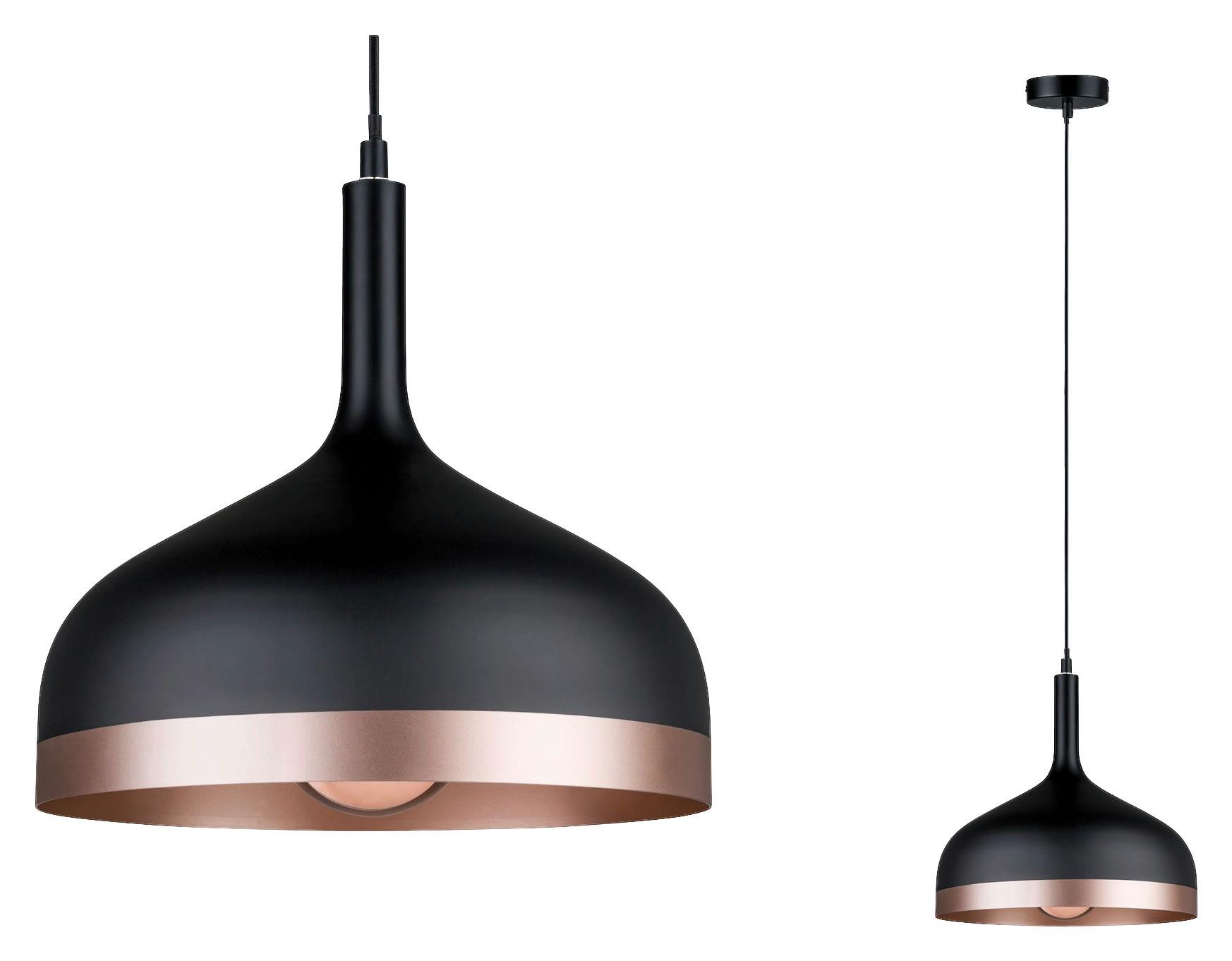 Hängeleuchte Neordic Embla H: 150 cm 1-Flammig, dimmbar - Schwarz, Design, Metall (30/150cm) - Paulmann