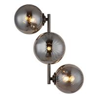 Wandleuchte 56146wg Conor - Schwarzchrom/Grau, Design, Glas/Metall (36/28/25cm) - Globo