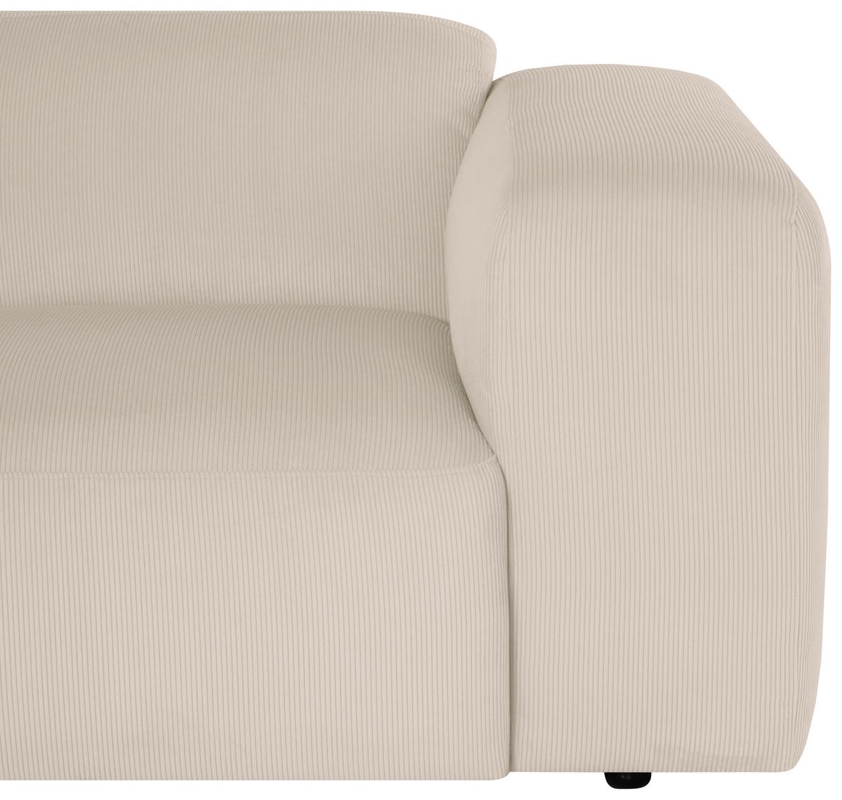 ECKSOFA Hannah Beige S: 170x252cm - Beige/Schwarz, Design, Textil (170/252cm) - MID.YOU