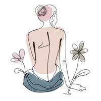 Wanddeko Lady W/ Flower Beige/Graugrün/Rosa B: 80 cm - Beige/Rosa, Basics, Metall (80/90/1.3cm)