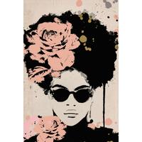 Obraz na plátně Desteny, 100/150cm - černá/světle růžová, Basics, kompozitní dřevo (100/150/3.00cm) - Modern Living