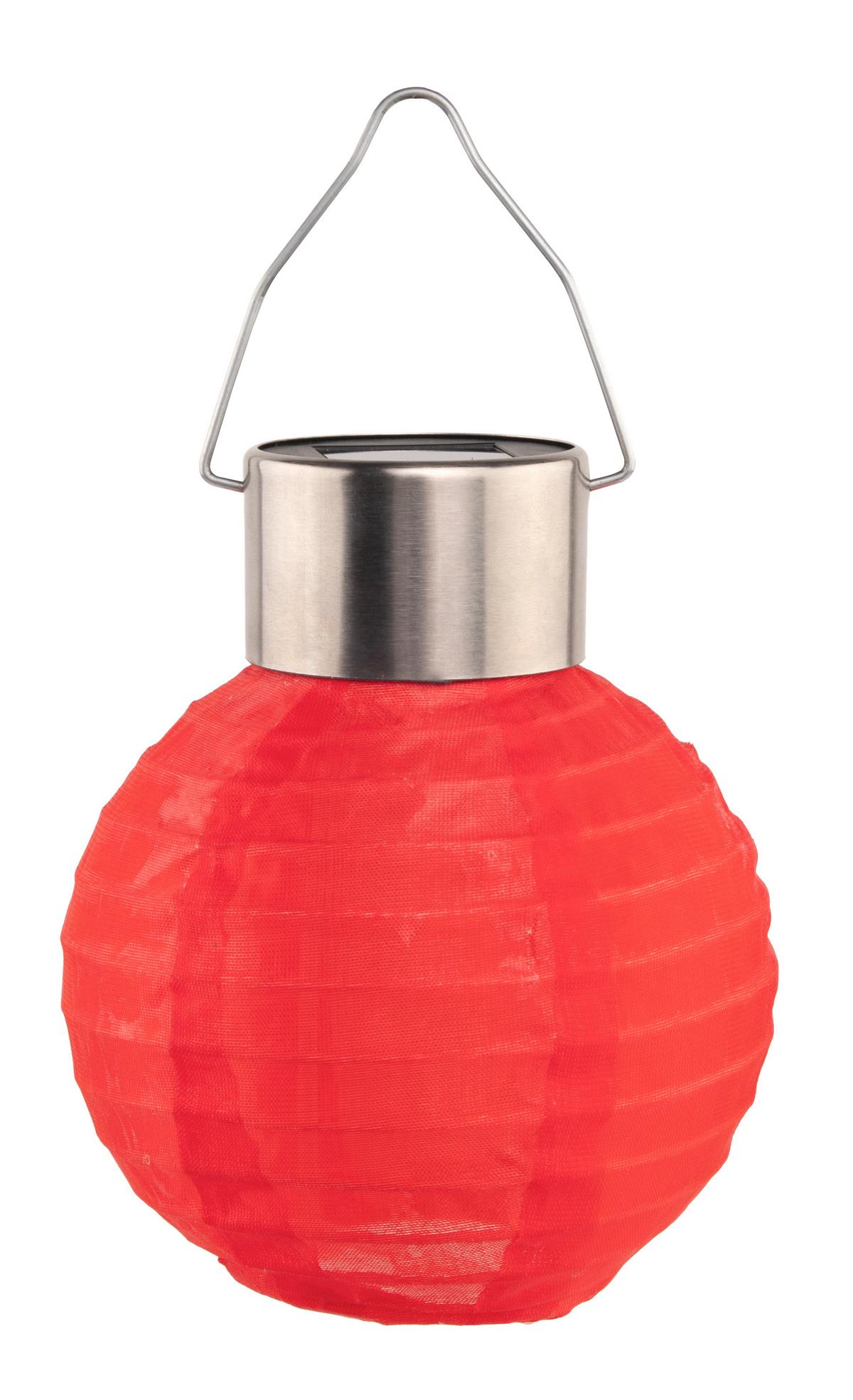 Solarleuchte Kira - Blau/Rot, Basics, Kunststoff/Textil (10/12cm) - Homezone