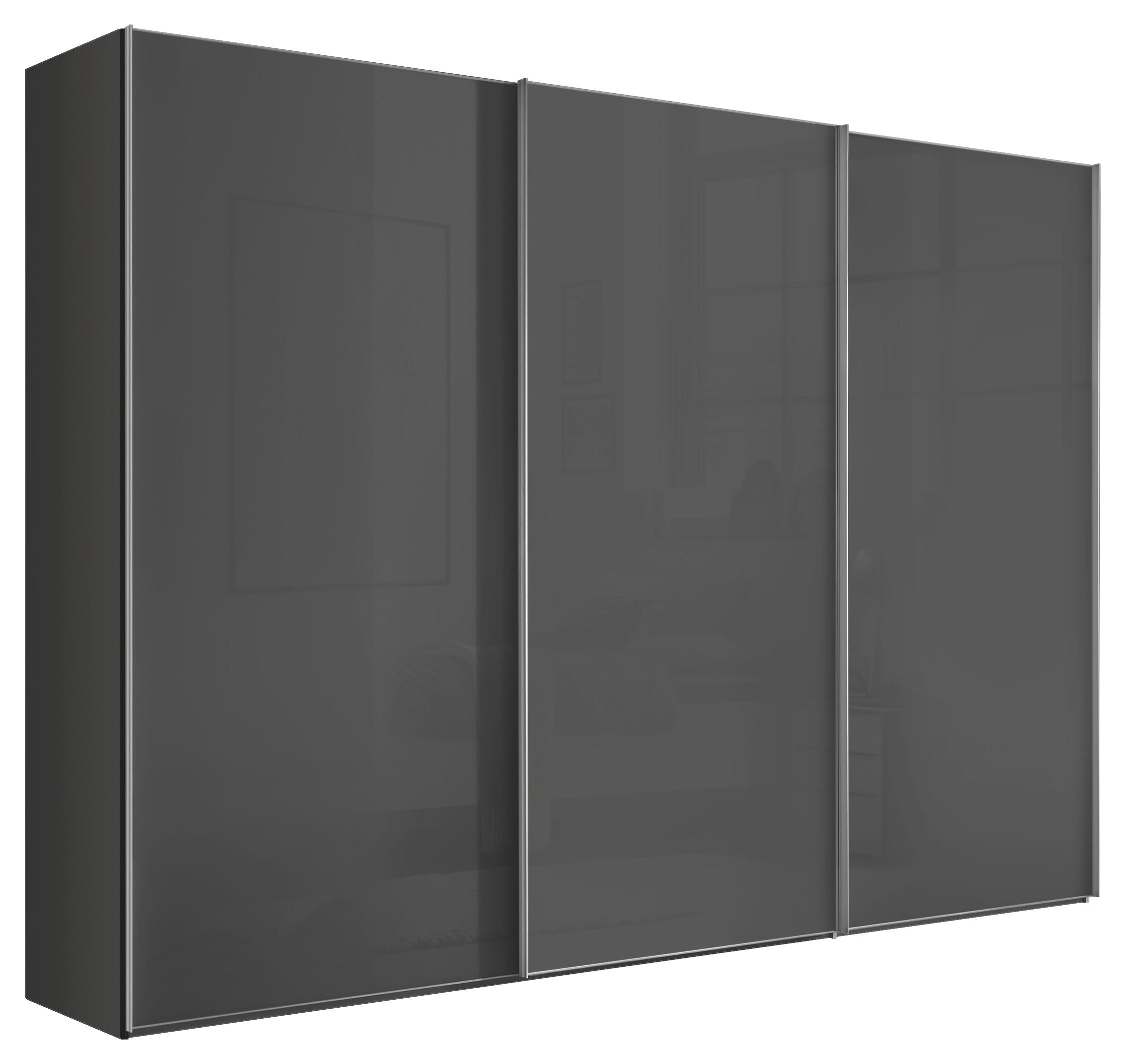 Šatníková skriňa LUMOS, šírka 298 cm - barvy hliníku, Konvenční, kov/kompozitní dřevo (298/222/68cm)