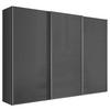 Šatníková skriňa LUMOS, šírka 298 cm - tmavě šedá/barvy hliníku, Konvenční, kov/kompozitní dřevo (298/222/68cm)