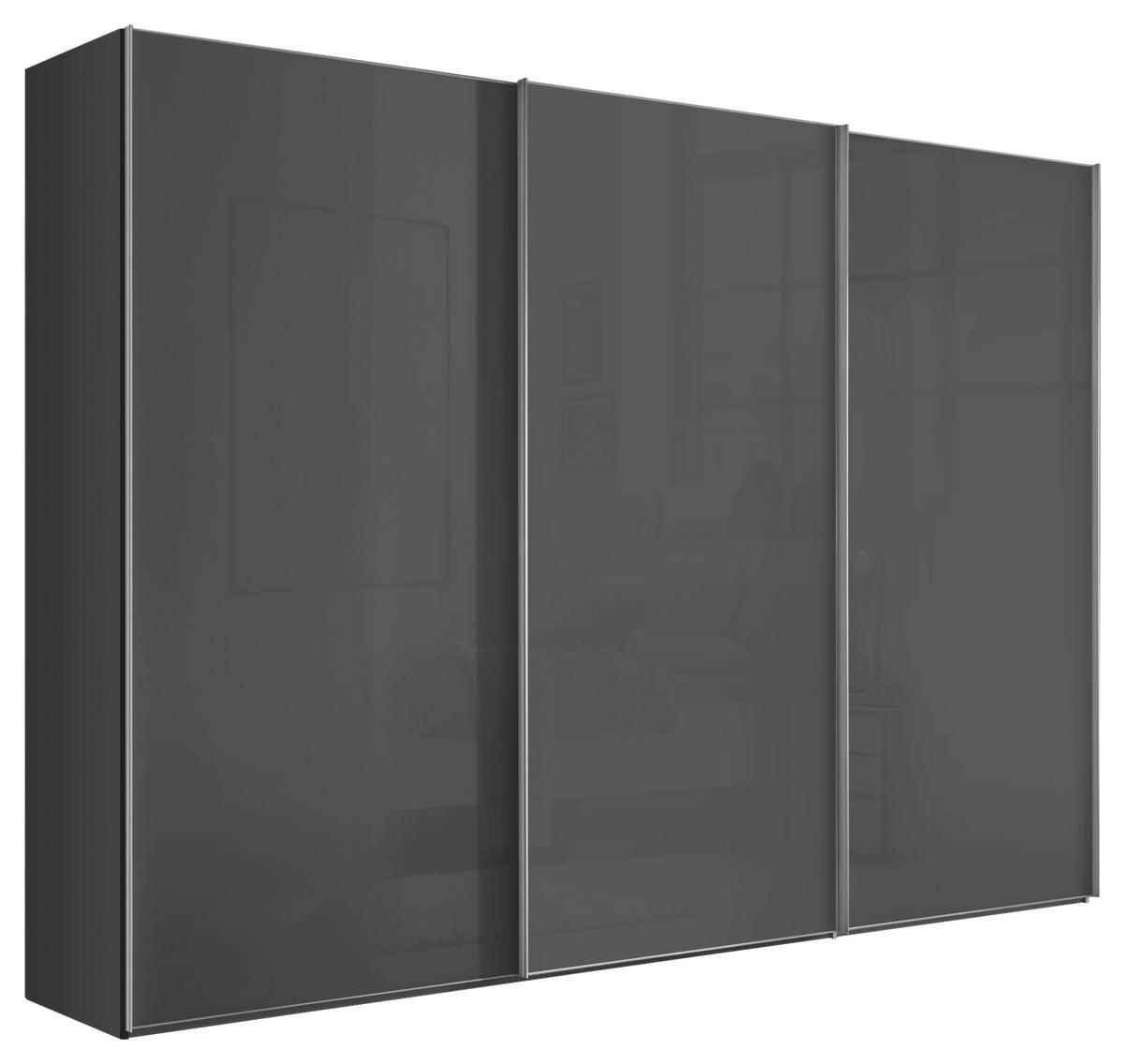 Šatníková skriňa LUMOS, šírka 298 cm - barvy hliníku, Konvenční, kov/kompozitní dřevo (298/222/68cm)