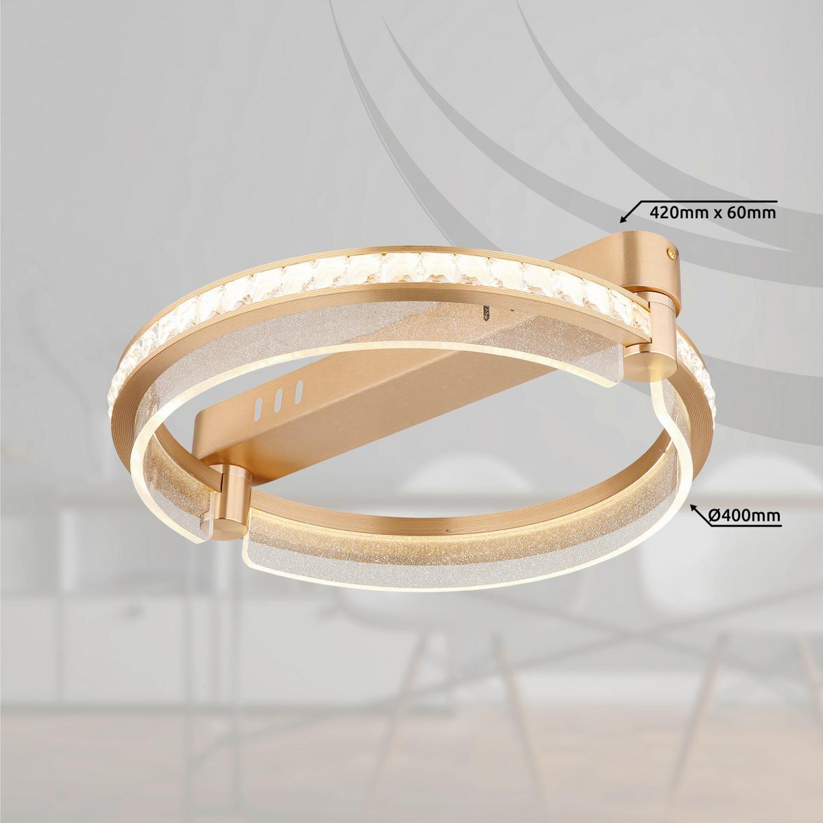 Led Mennyezeti Lámpa 67196-36 Blondie - aranyszínű, Design, műanyag/fém (40/100cm) - Globo