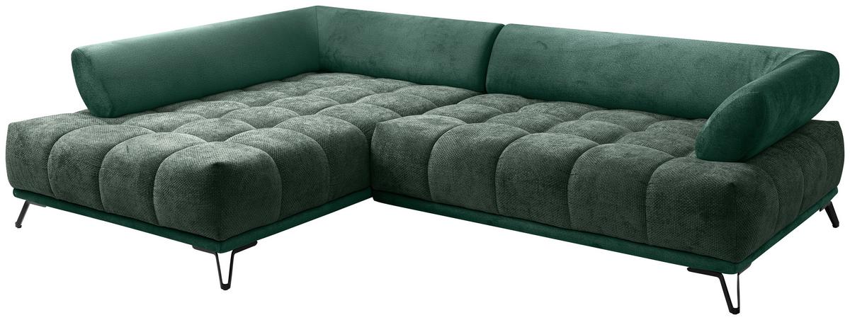 LARGO, ľavá, tmavozelená, potreba šírky dverí 90 cm - čierna/tmavozelená, Modern, kov/textil (184/262cm)