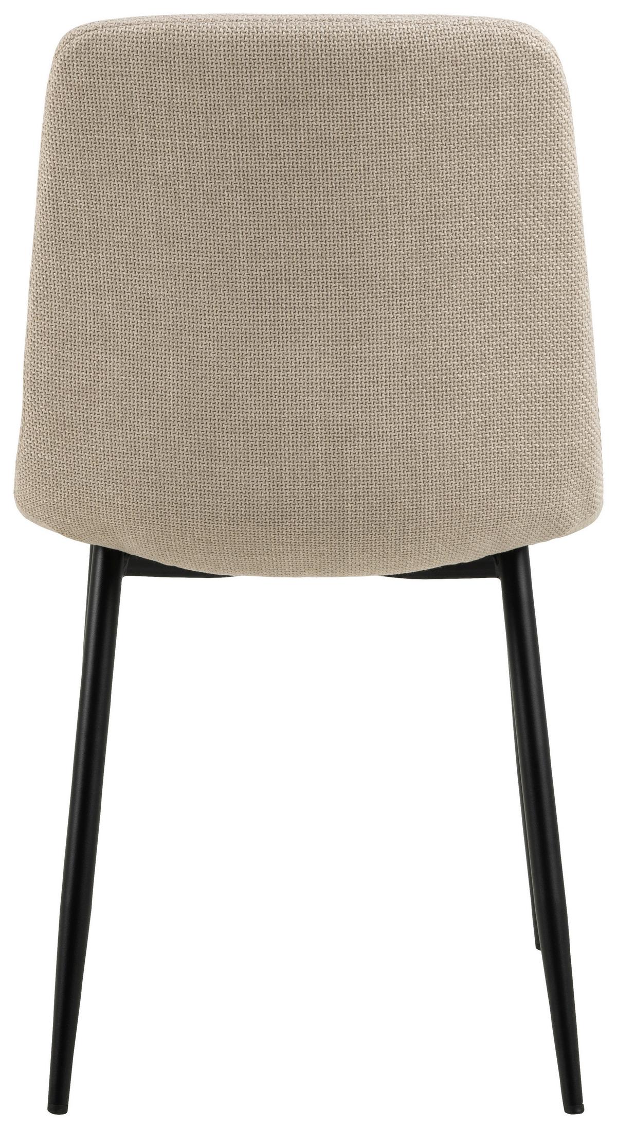 Stuhl Becca Beige B: 46 Cm - Beige/Schwarz, Design, Textil/Metall (46/85,5/55cm) - MID.YOU
