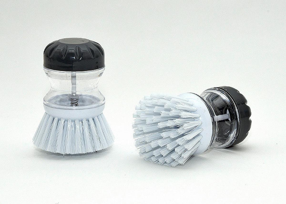 Spülbürste Carlo Ø 7cm Kunststoff-Borsten - Anthrazit, Basics, Kunststoff (7/9,5cm)