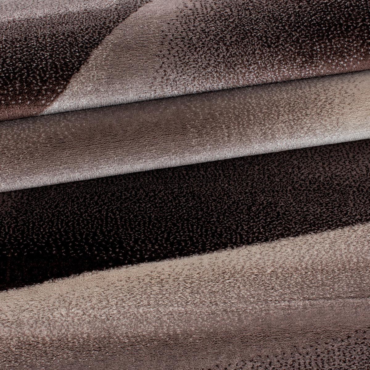 Flachwebteppich Miami - Braun, Design, Textil (140/200cm) - Novel