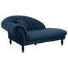 Recamiere Cupido Dunkelblau - Schwarz/Dunkelblau, Design, Textil (216/91/103cm) - MID.YOU