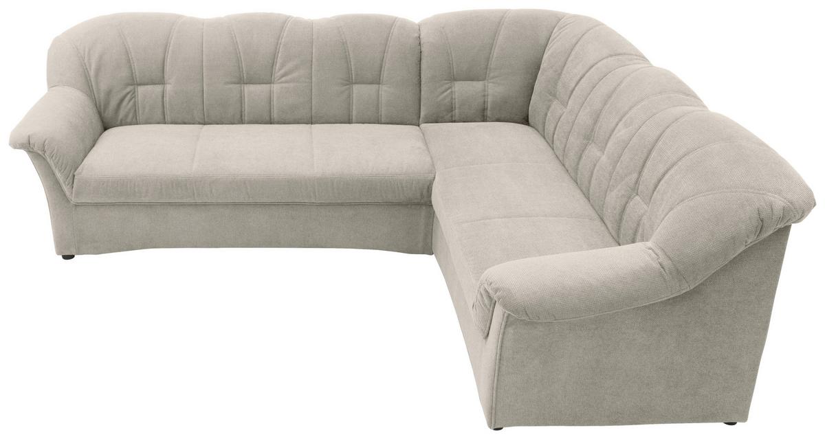 Ecksofa Papenburg Hellgrau - Hellgrau/Schwarz, KONVENTIONELL, Textil (243/192cm) - MID.YOU