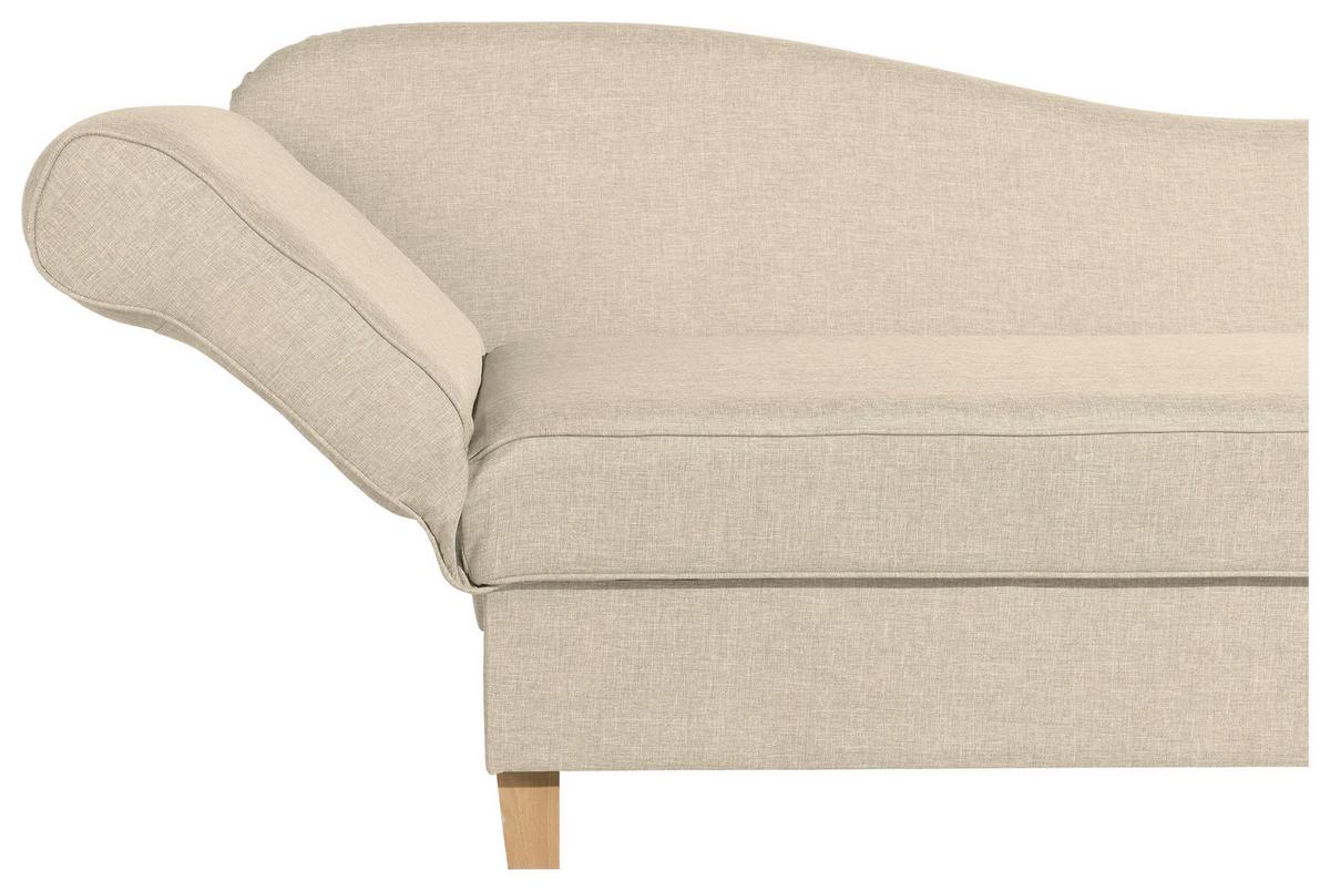 Récamiere Selma in Beige B: 190 cm - Beige/Buchefarben, Design, Textil (190/82/88cm) - Max Winzer
