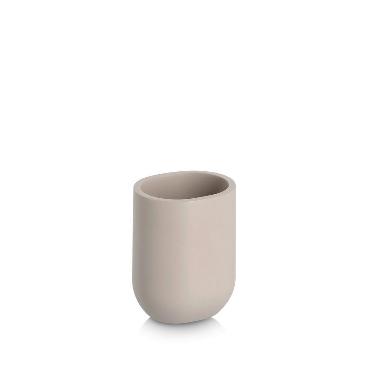 BAD-ACCESSOIRE-SET Kunststoff, Greige, 4--Teilig. - Greige, Basics, Kunststoff (50/35/35cm) - Zeller Present