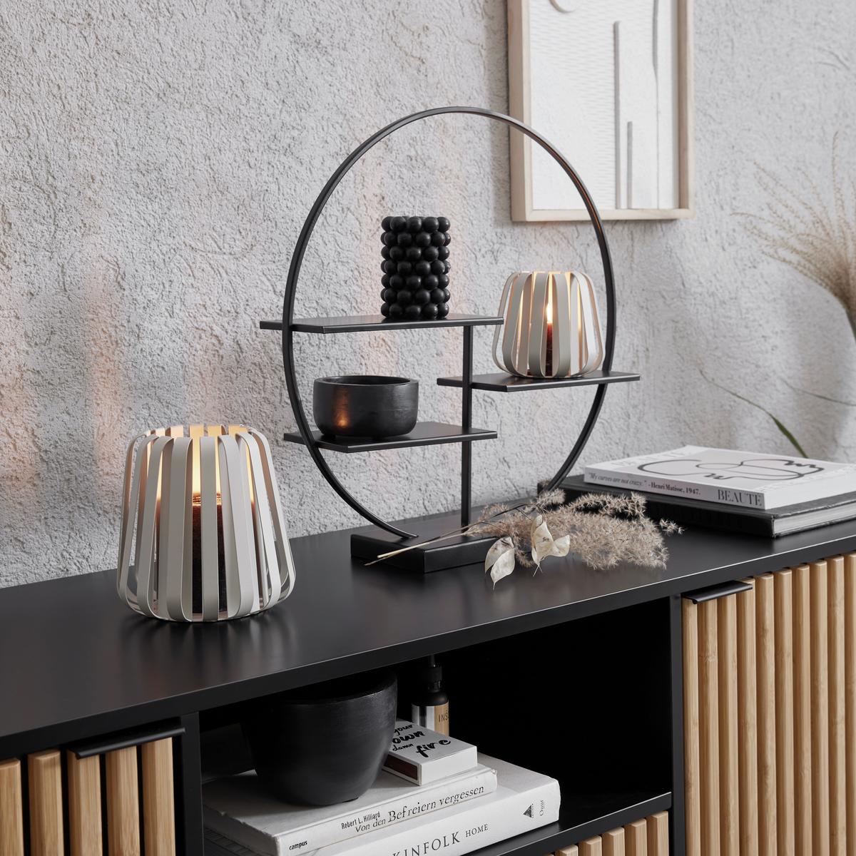 Dekoračný stojan Ilona - čierna, Basics, kov (43/44/11cm) - Modern Living