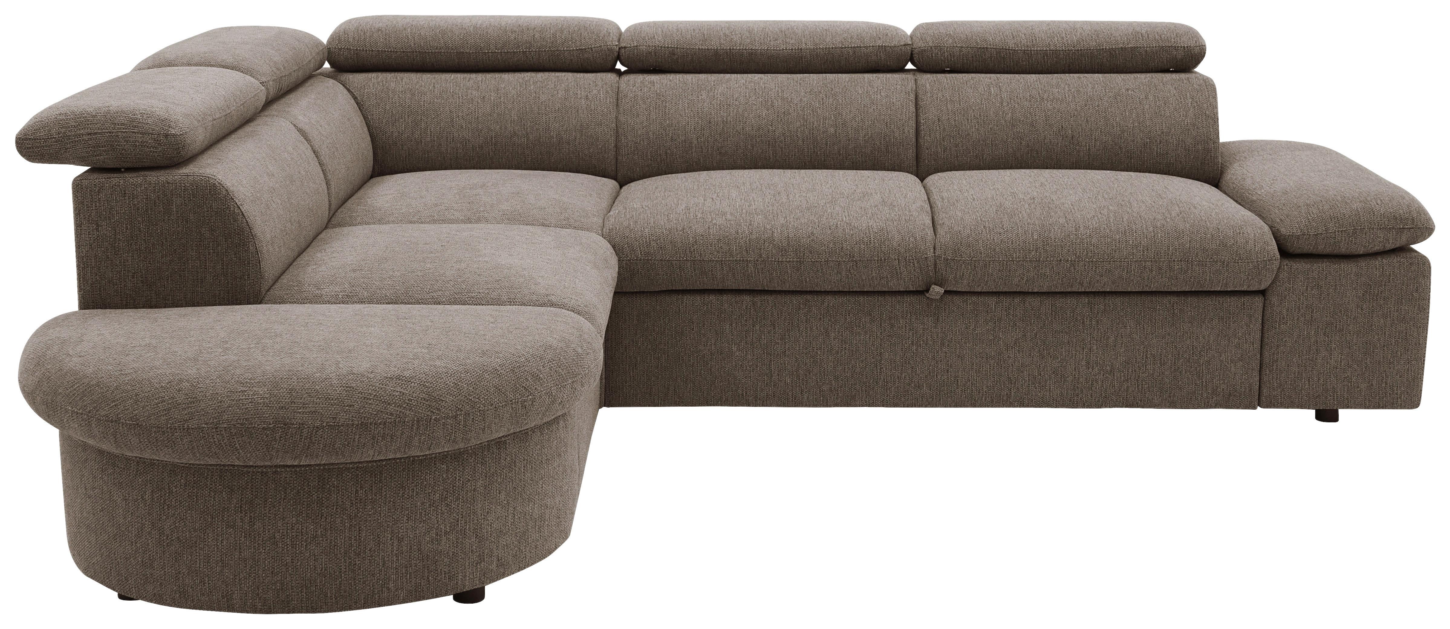 Ecksofa Firenze - Schwarz/Braun, Basics, Textil (219/265cm) - MID.YOU