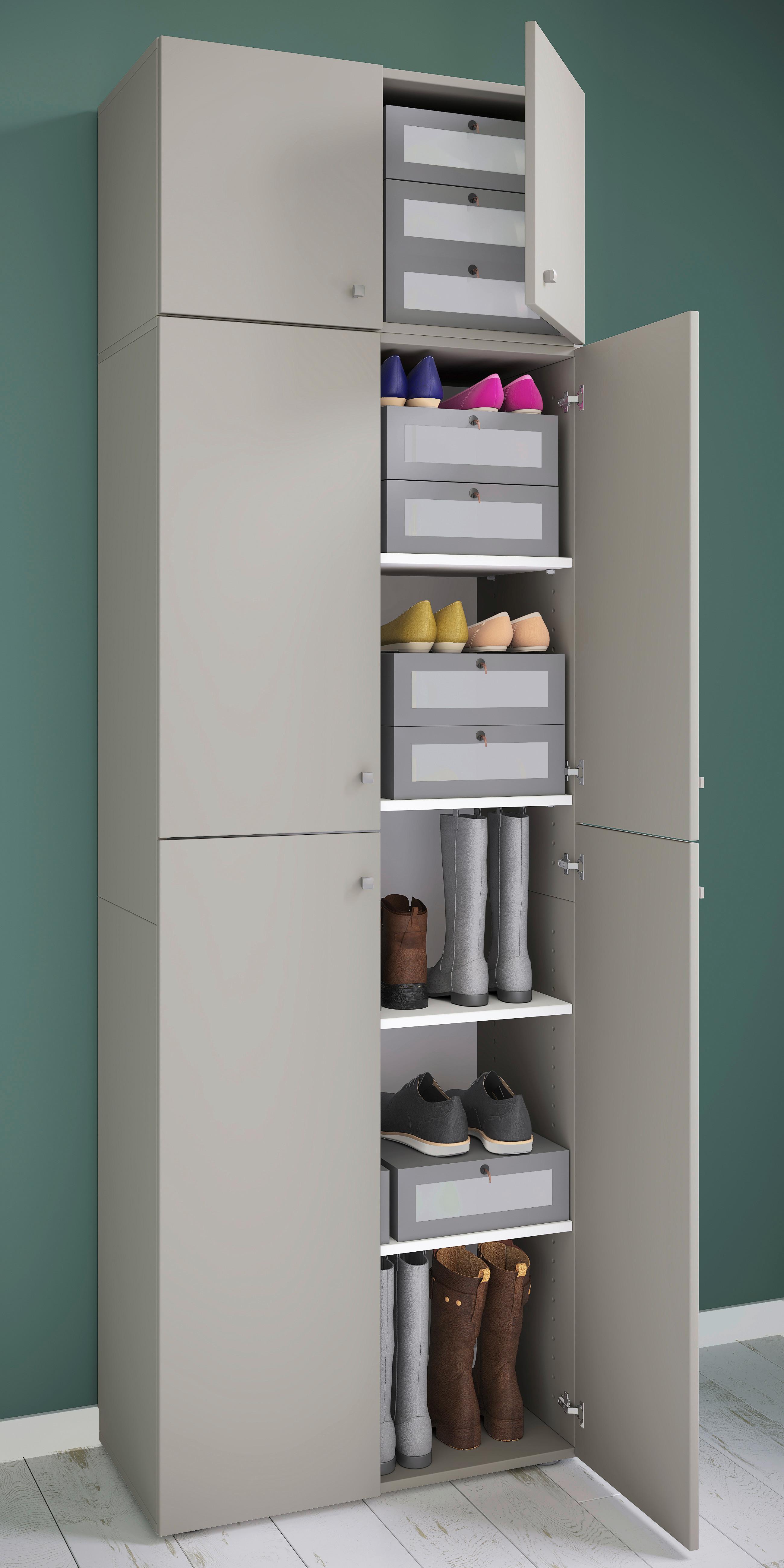 Drehtürenschrank 70 Cm Lona Xxl Grau - Grau, MODERN, Holzwerkstoff (70/223/39cm) - MID.YOU