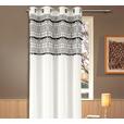 Vorhang Mit Ösen Letizia 135x245 Cm Schwarz/weiß - Schwarz/Weiß, ROMANTIK / LANDHAUS, Textil (135/245cm) - James Wood